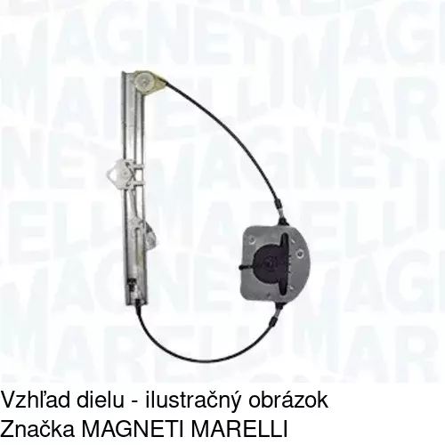 Mechanizmus sťahovania okna elektrický bez motora 3024PSG3E /POLCAR/ - obr. 1