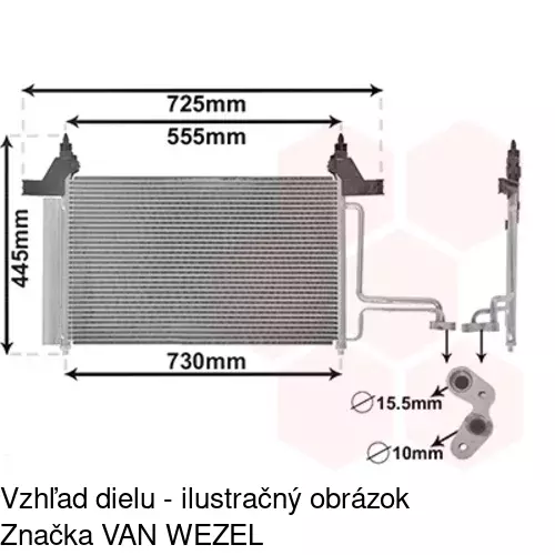 Chladiče klimatizácie 3030K8C1 /POLCAR/ - obr. 3