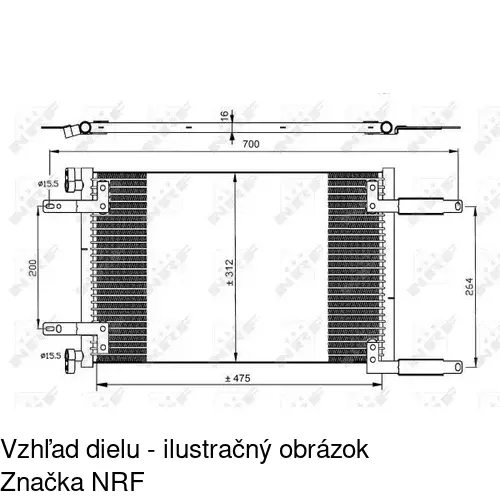 Chladiče klimatizácie 3040K8C2 /POLCAR/ - obr. 1