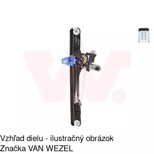 Elektrický mechanizmus okna dverí 3042PSE1CE /POLCAR/ - obr. 4