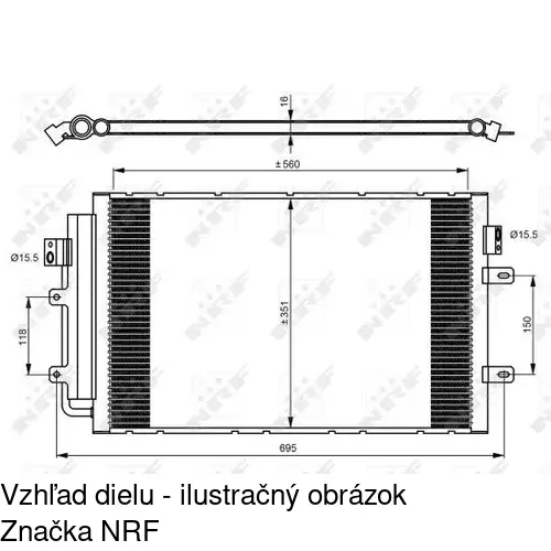 Chladiče klimatizácie 30N1K81X /POLCAR/ - obr. 1