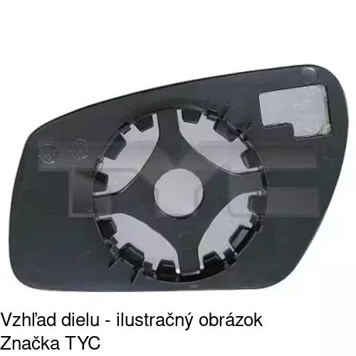 Sklo vonkajšieho zrkadla s držiakom 3202545M /POLCAR/ - obr. 2