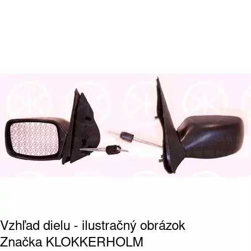 Sklo vonkajšieho zrkadla s držiakom POLCAR 320754-M