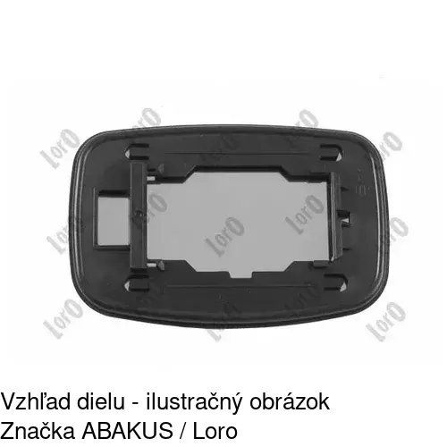 Sklo vonkajšieho zrkadla s držiakom 320955-E /POLCAR/ - obr. 5