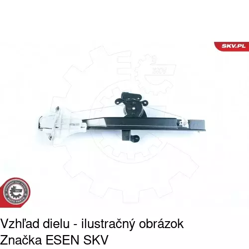 Mechanizmus sťahovania okna elektrický bez motora 3218PSG4 /POLCAR/ - obr. 2