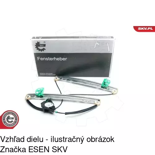 Mechanizmus sťahovania okna elektrický bez motora 3238PSG6E /POLCAR/ - obr. 2