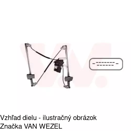 Mechanizmus sťahovania okna elektrický bez motora 3240PSG2 /POLCAR/ - obr. 5