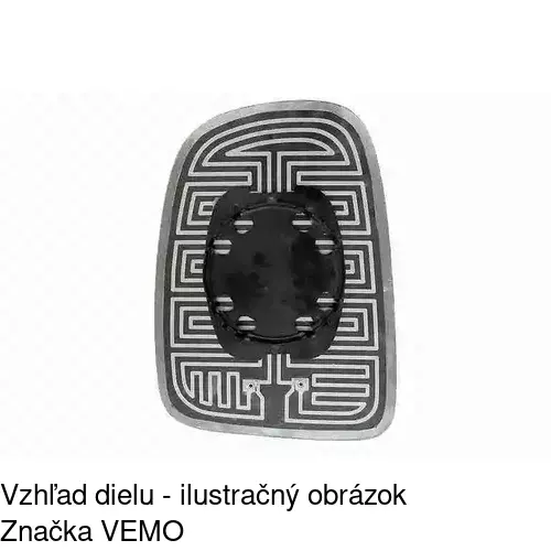 Sklo vonkajšieho zrkadla s držiakom 3246544E /POLCAR/ - obr. 1