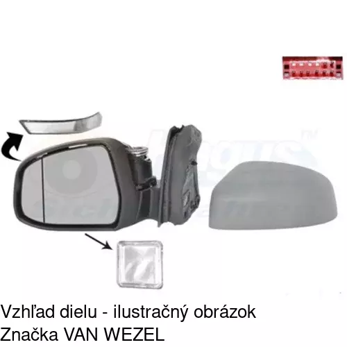 Vonkajšie zrkadlo 32C1518M /POLCAR/ - obr. 2