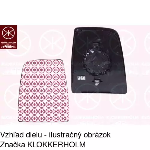 Sklo vonkajšieho zrkadla s držiakom 32N2544M /POLCAR/ - obr. 3