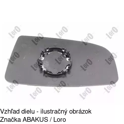 Sklo vonkajšieho zrkadla s držiakom 32N2554M /POLCAR/ - obr. 2