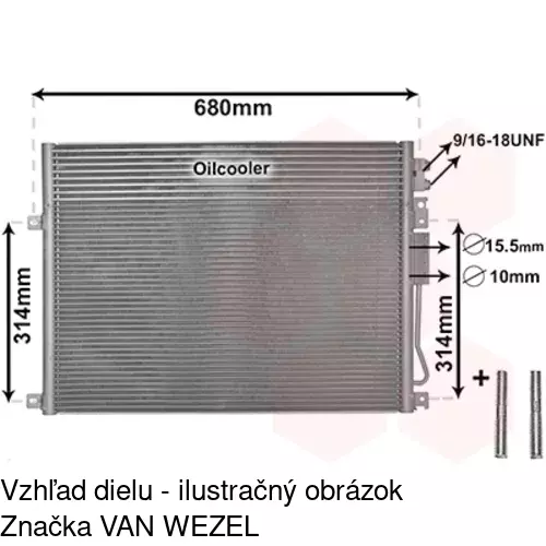Chladiče klimatizácie 3430K8C2S /POLCAR/ - obr. 2