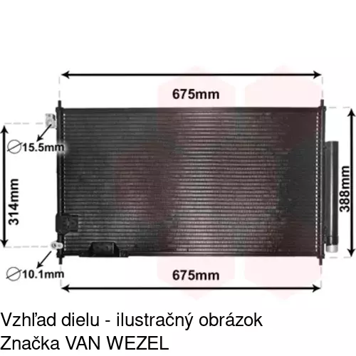 Chladiče klimatizácie 3833K8C3S /POLCAR/ - obr. 1