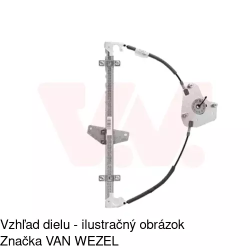 Elektrický mechanizmus okna dverí 4003PSE1E /POLCAR/ - obr. 2