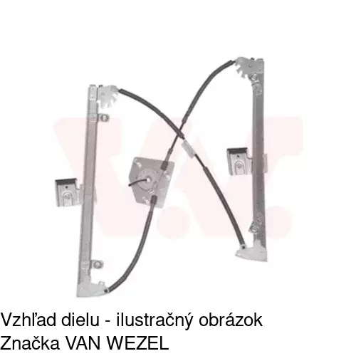Mechanizmus sťahovania okna elektrický bez motora 4015PSG2 /POLCAR/ - obr. 3
