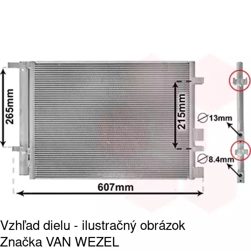 Chladiče klimatizácie 4017K8C1S /POLCAR/ - obr. 1