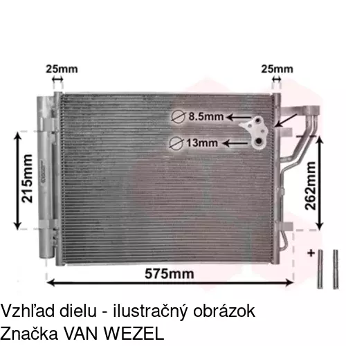 Chladiče klimatizácie 4114K8C2S /POLCAR/ - obr. 2