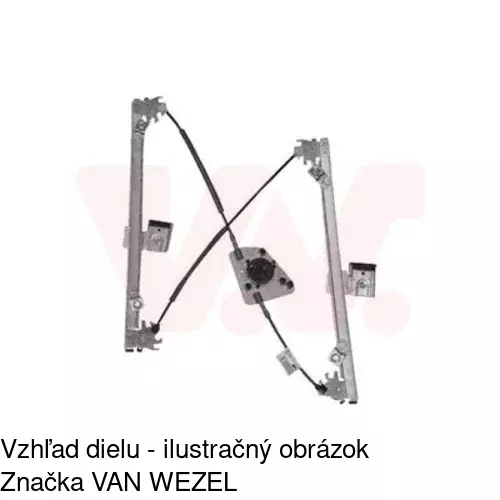 Mechanizmus sťahovania okna elektrický bez motora 4114PSG1E /POLCAR/ - obr. 3
