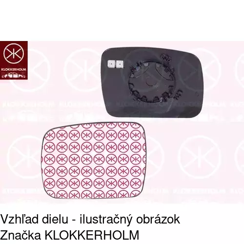 Sklo vonkajšieho zrkadla s držiakom 4324544E /POLCAR/ - obr. 5