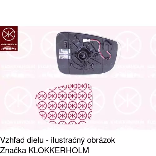 Sklo vonkajšieho zrkadla s držiakom 45D1556M /POLCAR/ - obr. 1