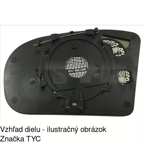 Sklo vonkajšieho zrkadla s držiakom 5003555E /POLCAR/ - obr. 4