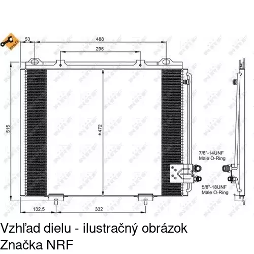Chladiče klimatizácie 5015K8C1 /POLCAR/ - obr. 1