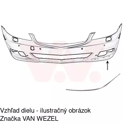 Lišta nárazníka 503207-5 /POLCAR/