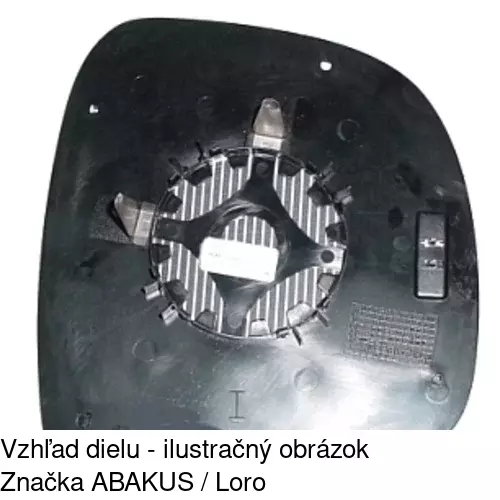 Sklo vonkajšieho zrkadla s držiakom 5040556E /POLCAR/