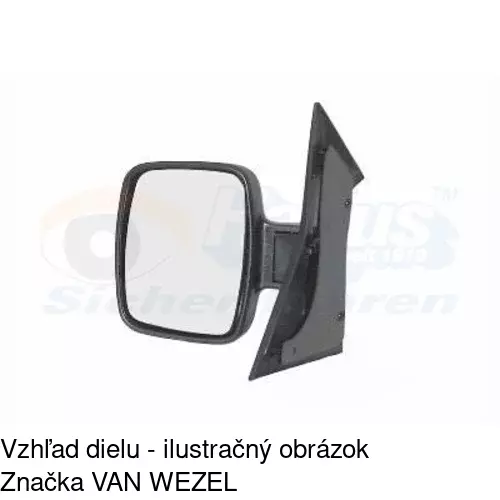 Sklo vonkajšieho zrkadla s držiakom 5062542E /POLCAR/ - obr. 5