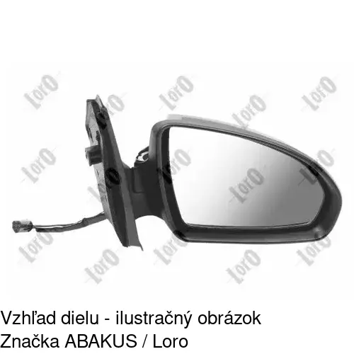 Sklo vonkajšieho zrkadla s držiakom 5098552E /POLCAR/ - obr. 5