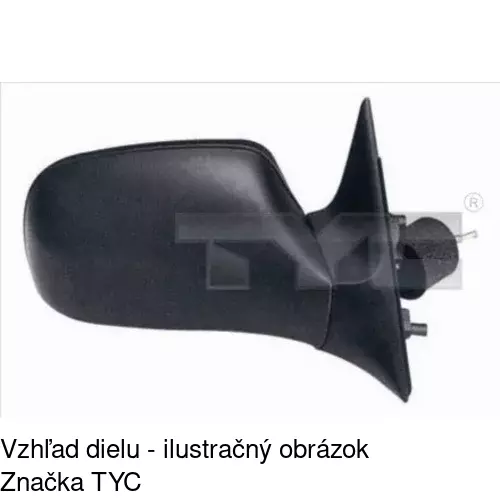 Sklo vonkajšieho zrkadla s držiakom 5507546M /POLCAR/ - obr. 2