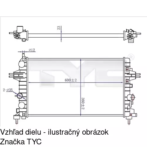 Chladiče vody 550908A2 /POLCAR/ - obr. 1