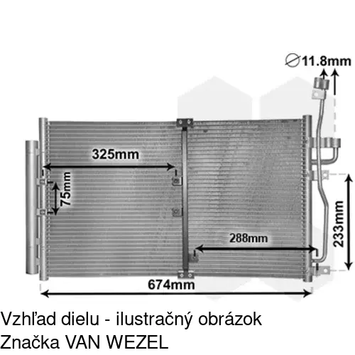 Chladiče klimatizácie 5565K8C1 /POLCAR/ - obr. 2