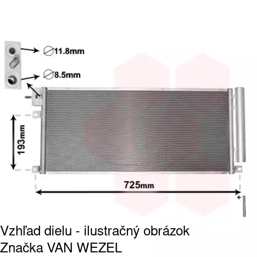 Chladiče klimatizácie 55L1K81X /POLCAR/ - obr. 3