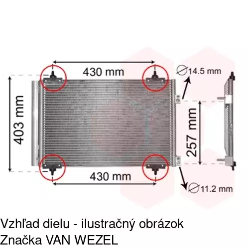 Chladiče klimatizácie 5780K8C1S /POLCAR/ - obr. 3