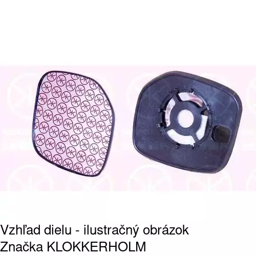 Sklo vonkajšieho zrkadla s držiakom 5790547M /POLCAR/ - obr. 3