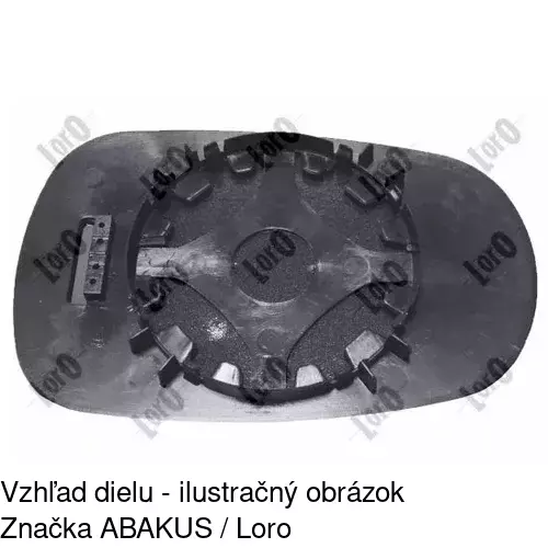Sklo vonkajšieho zrkadla s držiakom 6007546M /POLCAR/ - obr. 2