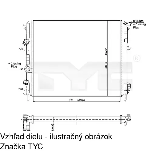 Chladiče vody POLCAR 601508-5