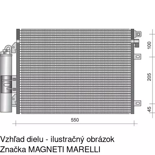 Chladiče klimatizácie 6015K8C2S /POLCAR/ - obr. 2