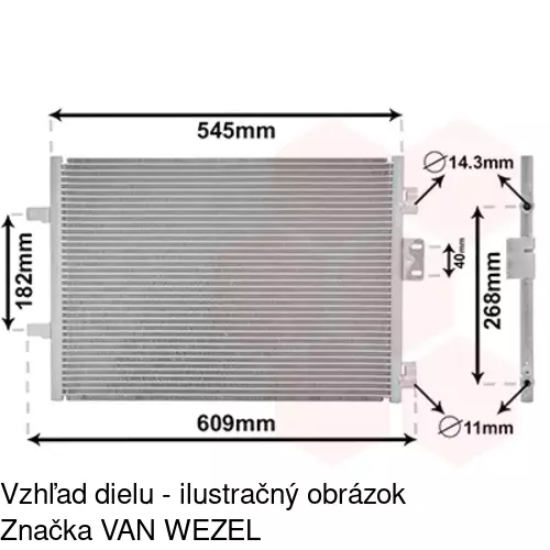 Chladiče klimatizácie 6016K8C1 /POLCAR/ - obr. 3