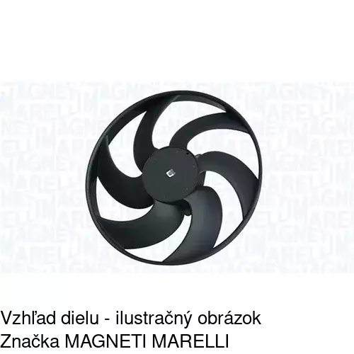 Ventilátor bez krytu / podpery POLCAR 601923U1