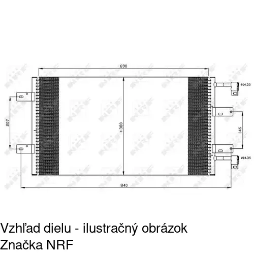 Chladiče klimatizácie 6026K8C2S /POLCAR/ - obr. 1