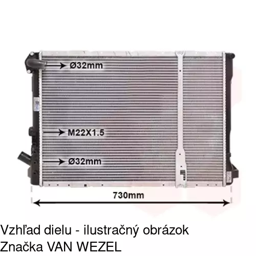 Chladiče vody 603208A6 /POLCAR/ - obr. 1