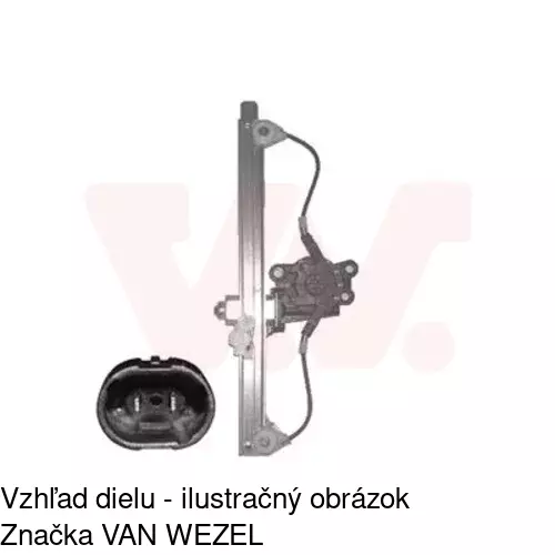 Mechanizmus sťahovania okna elektrický bez motora 6055PSG4 /POLCAR/ - obr. 4