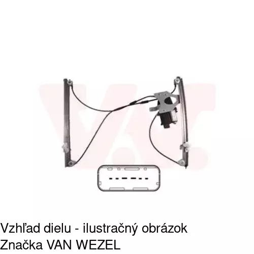 Mechanizmus sťahovania okna elektrický bez motora 6055PSG5 /POLCAR/ - obr. 5
