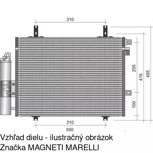Chladiče klimatizácie 6061K8C1 /POLCAR/ - obr. 2