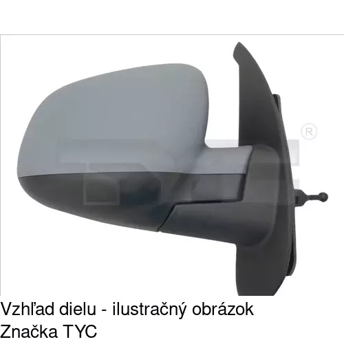 Vonkajšie zrkadlo 60U1521M /POLCAR/ - obr. 2