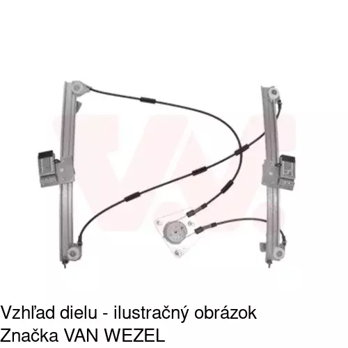 Mechanizmus sťahovania okna elektrický bez motora 6732PSG6E /POLCAR/ - obr. 4