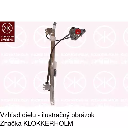 Mechanizmus sťahovania okna elektrický bez motora POLCAR 6755PSG3E