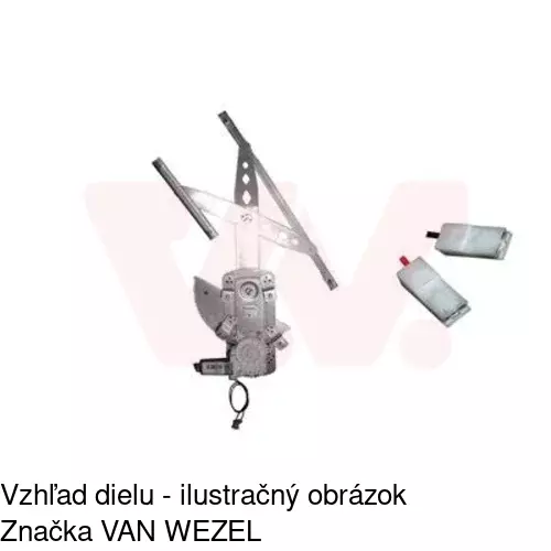 Elektrický mechanizmus okna dverí POLCAR 8103PSE5